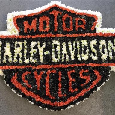 Harley Davidson Badge - Funeral Flowers Leeds