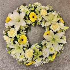 Lemon &amp; White Wreath