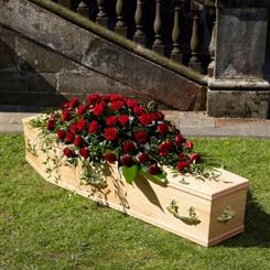 Red Rose Coffin Spray