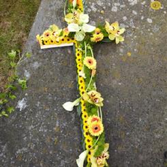 Yellow Casket Cross